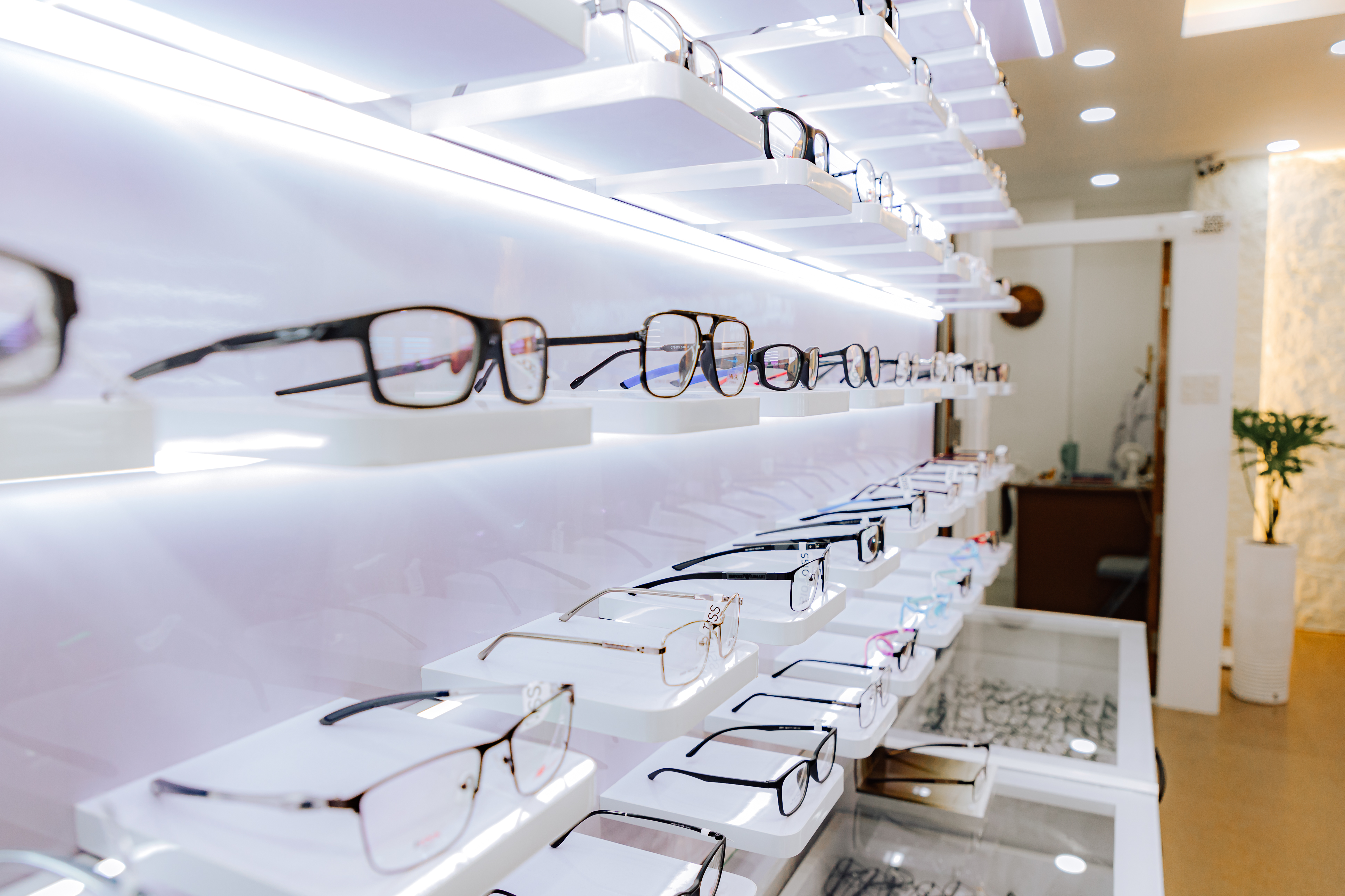 Optical center with eyeglass frames and lens services at ASUNCION EENT Clinic